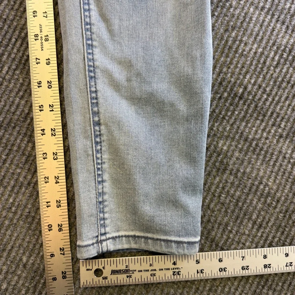 Democracy Ab Solution Light Wash Distressed Skinny Jeans Womens 10 Stretch Denim